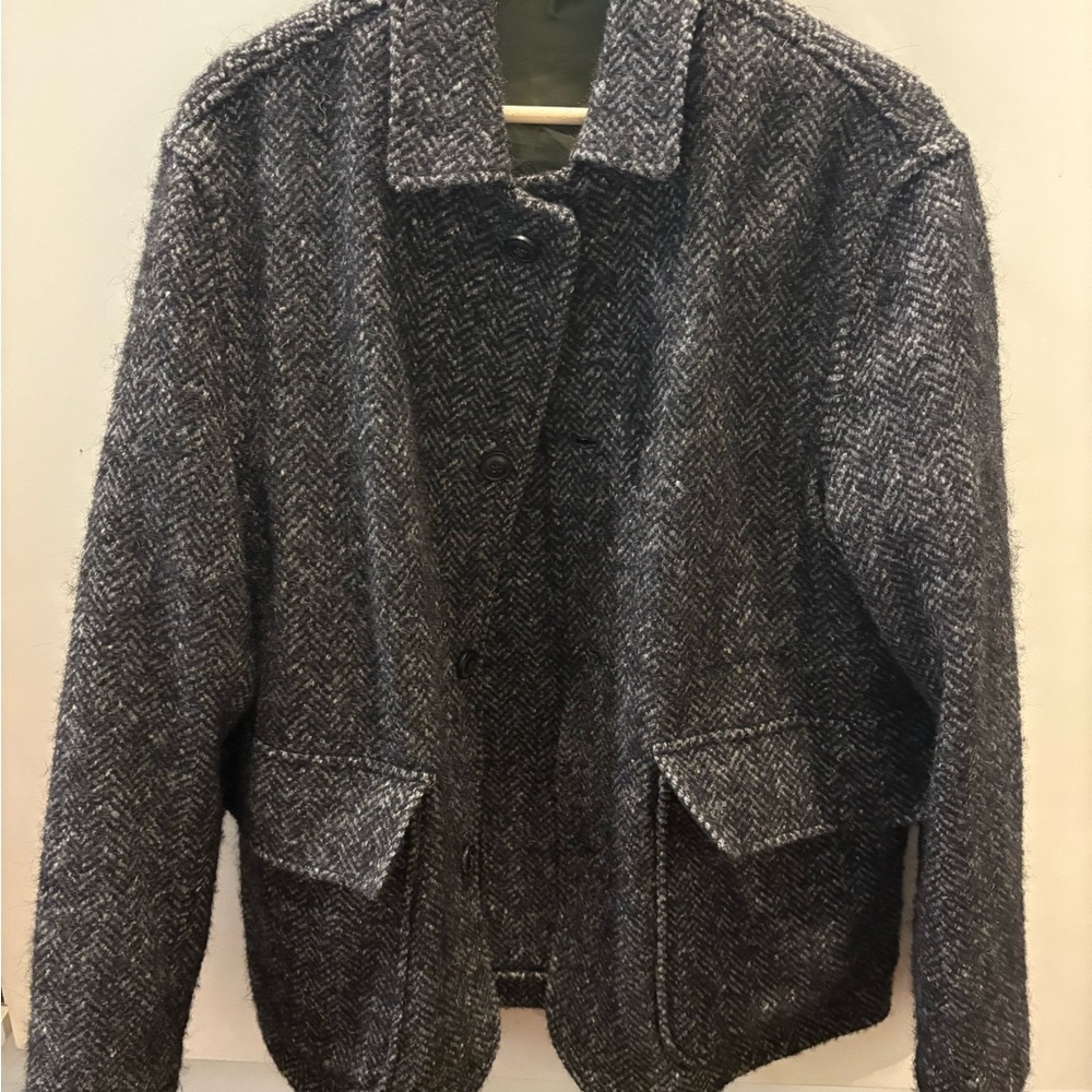 Todd Snyder - Italian Wool Walking Jacket in Charcoal Herringbone -XS
